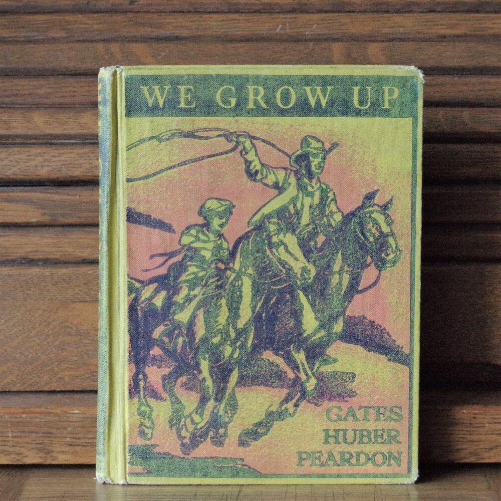 Vintage Textbook, We Grow Up Second Reader, MacMillan Company 1945 New Work-Play